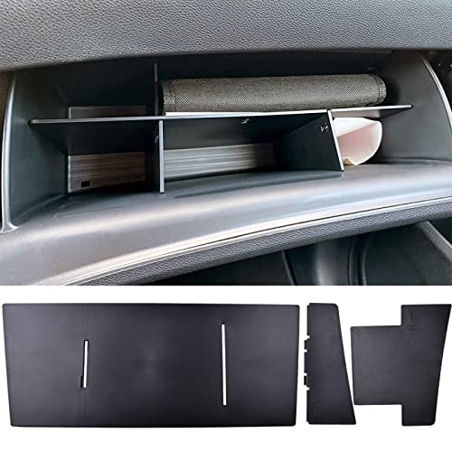 Tacorbo Glove Box Organizer Compatible With Honda Pilot 2016-2022 / Ridgeline 2017-2022 2023/ Passport 2019-2022 2023 Accessories, Insert Glove Compartment Black Abs Materials #TOP5
