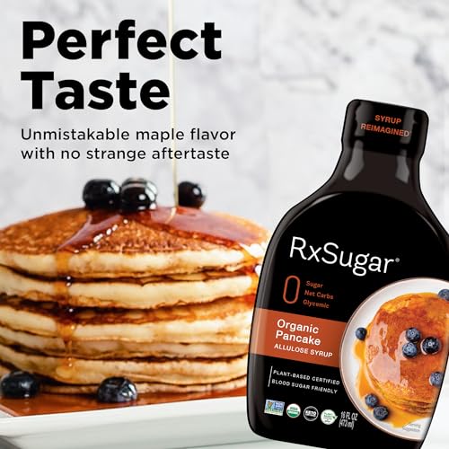 RxSugar Organic Pancake Syrup 6-Pack | Diabetes-Safe Natural Sugar | Keto Certified | Non-GMO Project Verified | Gluten-Free Certified - Thumbnail 6