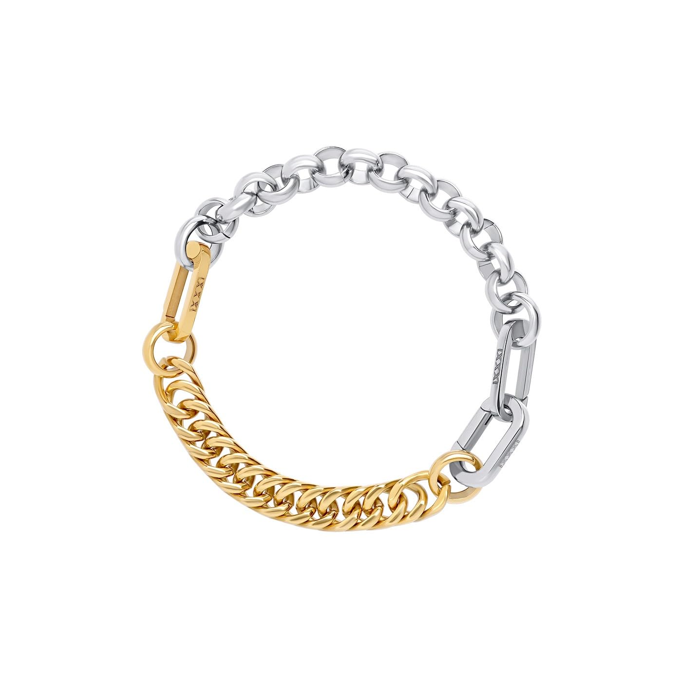 iXXXi Connect Composite Bracelet - Silver, 18cm, Stainless Steel, No Gemstone