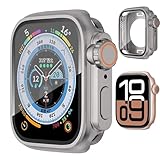 BOOLINN アップルウォッチ カバー 46mm 45mm 44mm 42mm 41mm 40mm 対応 360°防水 数秒でUltra一体型 アップルウォッチ保護ケース+防水ゴムリング+背面ケースの3 in 1デザイン 耐衝撃 高感度 apple watch カバー Series 11/10/9/8/7/SE3/SE2/SE/6/5/4 (Series 11/10,46mm,チタンゴールド)