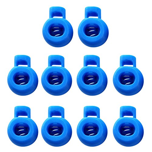 KESOTO 10x Tope de Cable/Clip de Línea 1 Orificio de Plástico - Azul