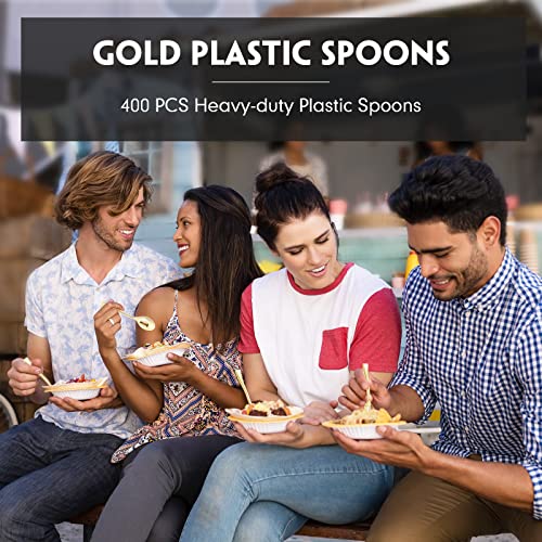 Mimorou Disposable Mini Gold Dessert Spoons #TOP17