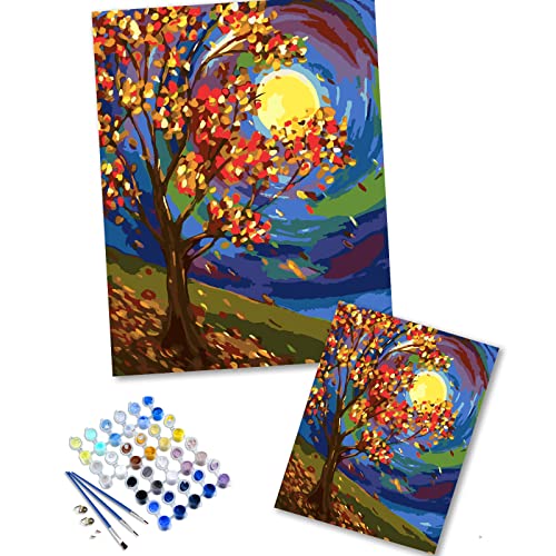 Gofady Pintar por Numeros Adultos Niños, Paisajes, DIY Kit Pintura por Numeros con Lienzo, 40x50cm con Pinceles y Pinturas Acrilicos, para Decoraciones Hogar Regalo Cover