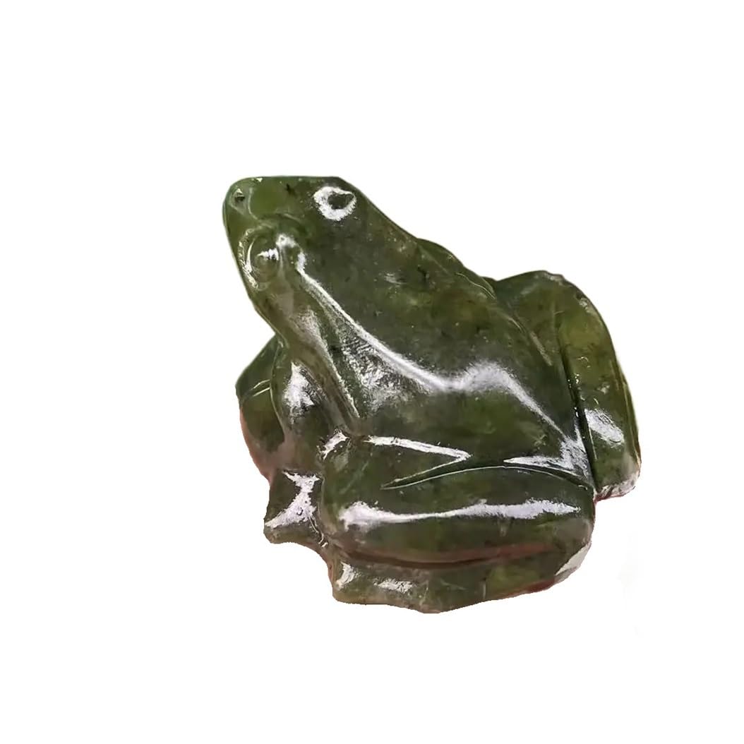 NHKSFBLQ 1PC 4cm Jade Frog Figurine Miniature Statue Animal Figurine