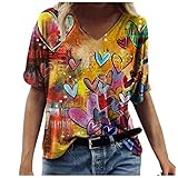 T Shirt Damen, Damen Badeanzug, Rüschen V Ausschnitt Wickeloptik Einteilige Bademode Swimsuit T-Shirt Damen Sommer Oberteile Marty Whatever Happens Don't Ever Go to 2020 Car Two Doors Open Vintage