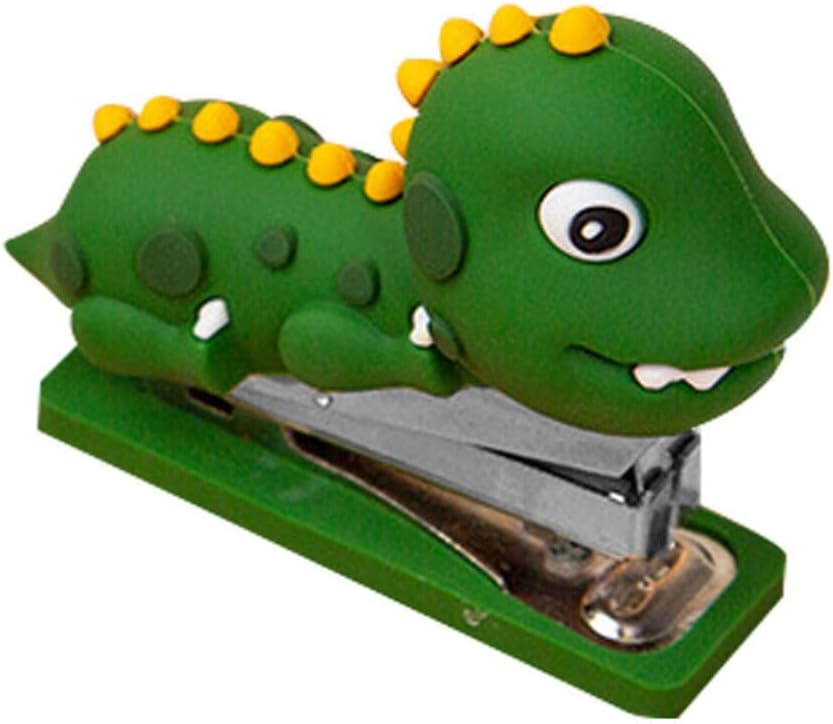 EXCEART Dinosaur Mini Stapler Reusable Small Desktop Cute Office Stapler for Desk and Classroom Paper Binding with Decorative Dinosaur Design