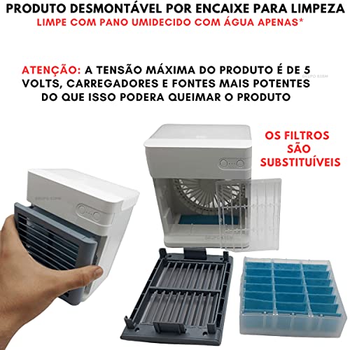 Ar Condicionado Mini Portátil USB Climatizador Umidificador Air Ultra Carro Caminhão Ventilador Pequ