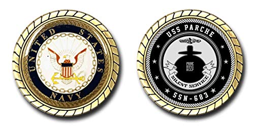 USS Parche SSN-683 US Navy Submarine Challenge Coin - Officially Licensed