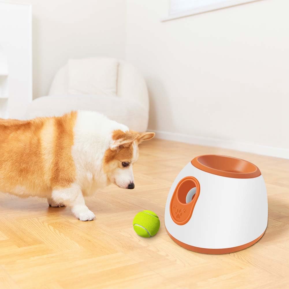 Petballdispenser Lanciatore Palline per Giocattoli per Cani, Lanciatore Automatico Palline per Giocattoli Esterni, Macchina Lanciapalle Giocattoli Cani con Stimolazione Mentale