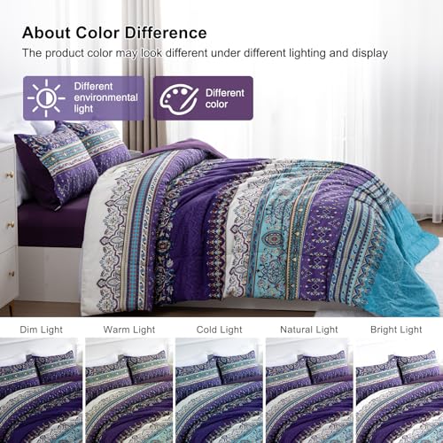 A Nice Night PURPLE Printed Comforter Set thumb #4