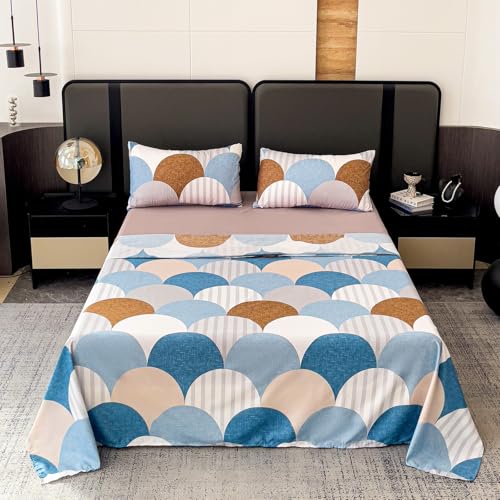 H HANSEL HOME Juego de Sábanas Cama 150, Juego Sábanas 150x190/200cm 4 Piezas, Microfibra, Extra Suave, Sábanas Bajera Ajustable, Encimera, 2 Fundas de Almohada - Concha