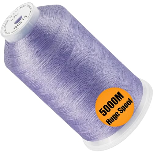 Image of New brothread - Single Huge Spool 5000M Each Polyester Embroidery Machine Thread 40WT for Commercial and Domestic Machines - Light Mauve