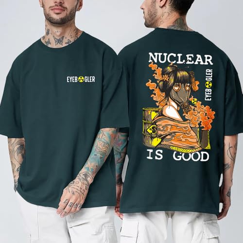 Image of Noble Monk Men's Round Neck Half Sleeve Oversized Printed Tshirt