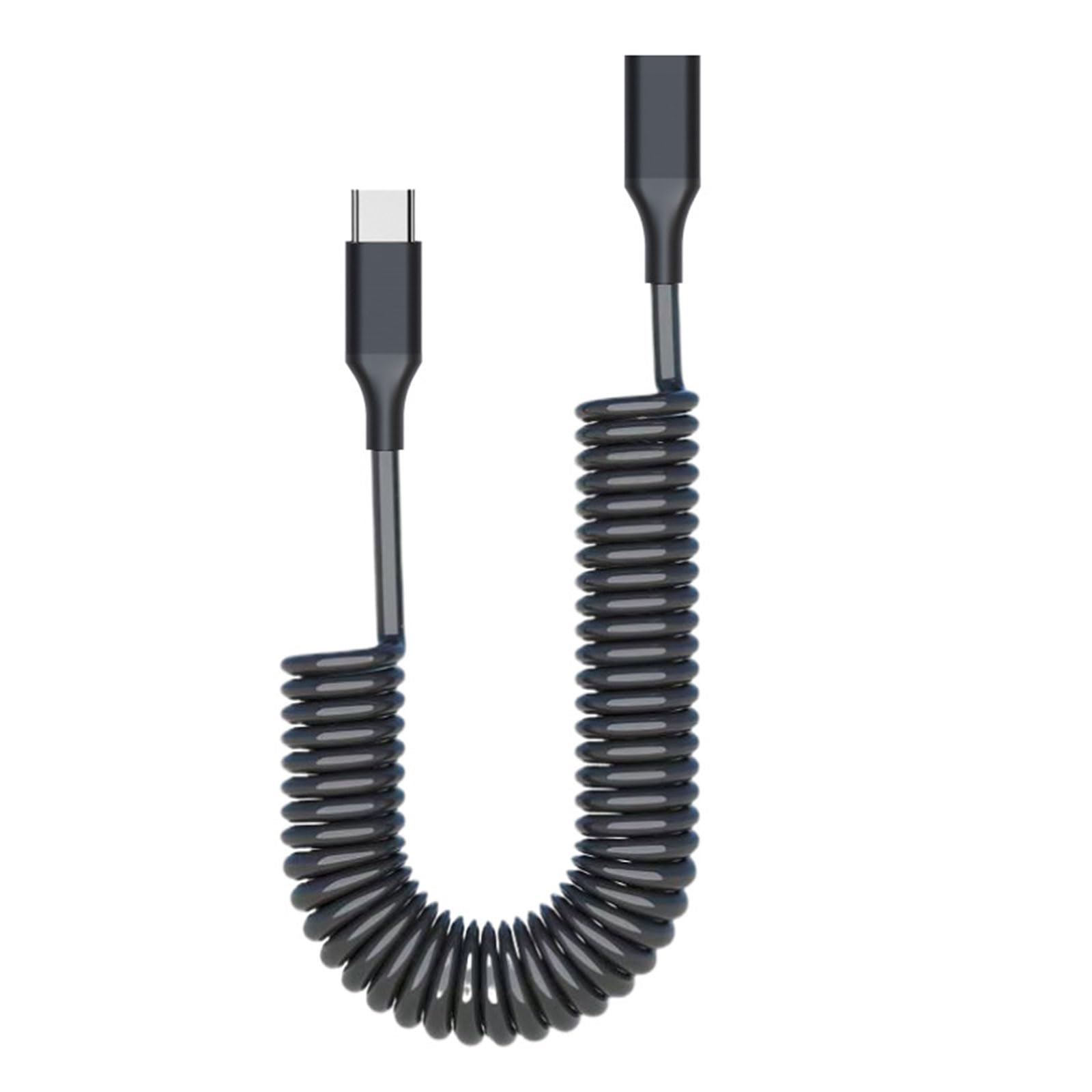 Fentency Elastic USB C Extension Cable Type C Male to Female Cord Supports 60W Fast Charging & 480Mbps Data Transfer for Phones
