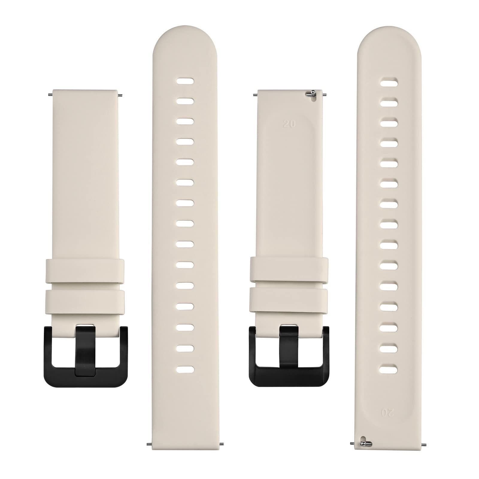 BISONSTRAP Cinturino per Orologi in Silicone, Leggeri Cinturini con Sgancio Rapido, 14mm 16mm 17mm 18mm 19mm 20mm 22mm