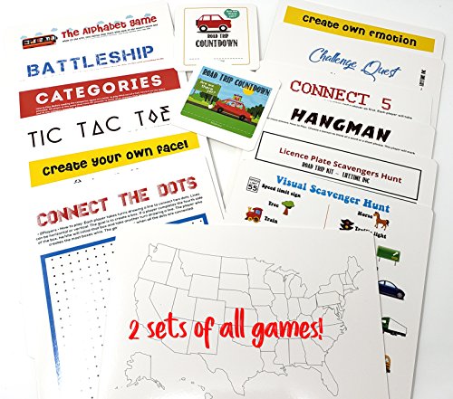 image for L LIFETIME Road Trip Travel Games Activities - Dry Erase Countdown Car