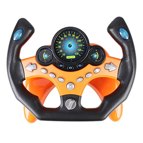 Coherny Steering Wheel Toy Driving Controller Portable Driving Copilot Toy Educational Sounding Toy Gift Driving Wheel with Music for Kids