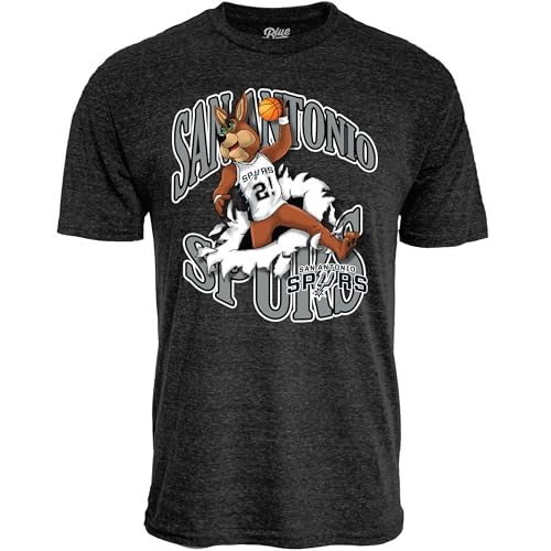 San Antonio Spurs NBA Officially Licensed Youth Tri-Blend T-Shirt Slam Mascot Black, Small
