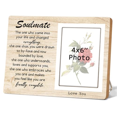 Soul Mates Couples Picture Frame, His and Hers Wooden Photo