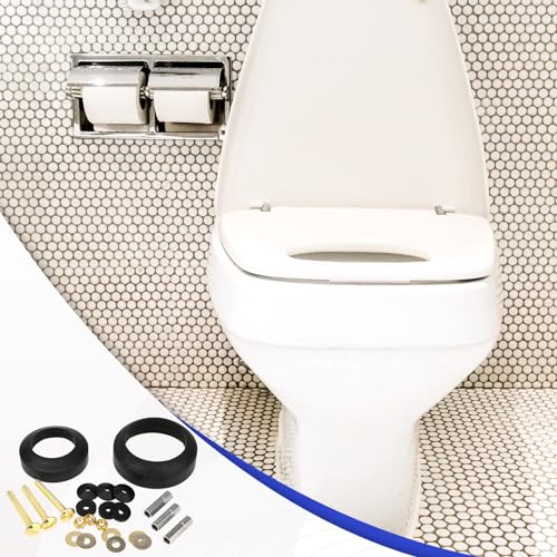 Universal Toilet Tank to Bowl Repair Kit Toilet Tank to Bowl Bolt & Gasket Hardware Kit for 2-Piece Toilet Seal American Standard Toilet Parts Toilet Repair Kit Inside Toilet Tank Replacement Kit - Thumbnail 6