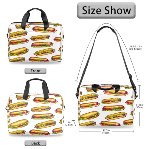 Maletín para portátil 16 pulgadas diseño hot dog resistente al agua miniatura 5