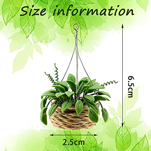 Skylety 2 Pieces 1:12 Miniature Dollhouse Plants Miniature Bonsai Plant Dollhouse Christmas Tree Mini Potted Plant Dollhouse Hanging Plant Pot Model For Toddlers Girls And Boys Toys Diy #TOP1