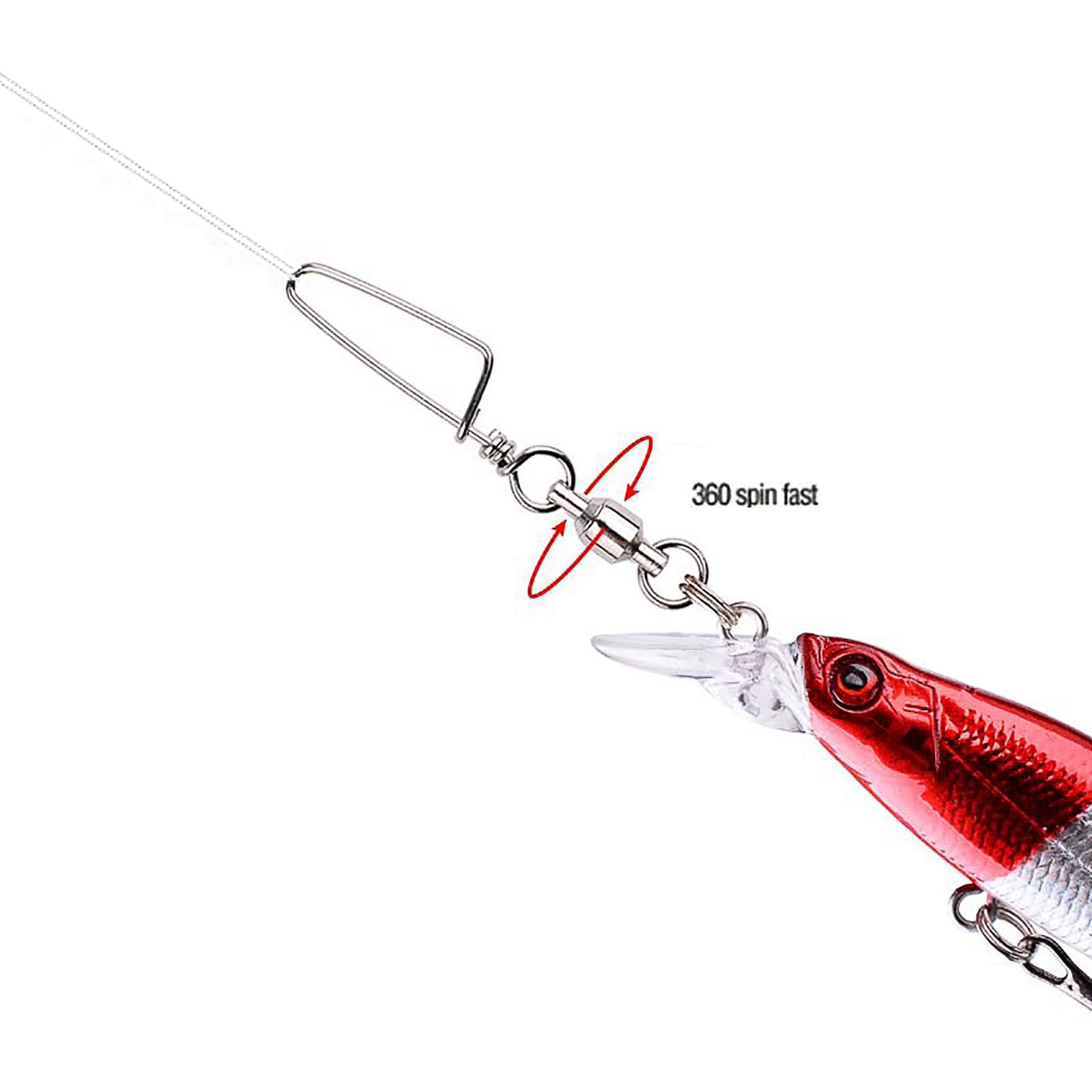 20-100 pezzi Girevole da pesca a 3 vie Triangolo rotante Giunto Girevoli rotanti Ami da pesca Connettore Pesca Emerillon Peche  18