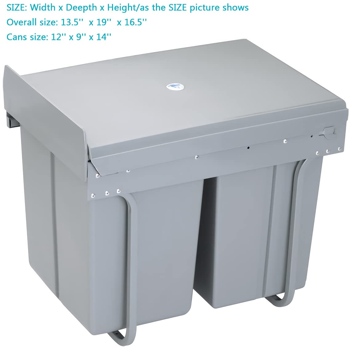 Buy Nisorpa 40 Liter / 10.6 Gallon Dual Pull Out Trash Cans Under Counter/Sink with Lid