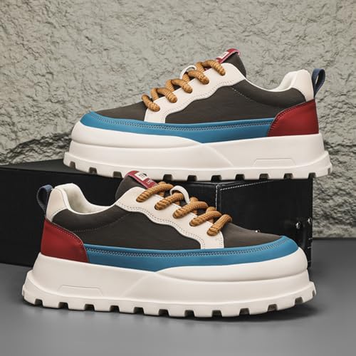 Men's Platform Retro Sneakers Classic Trainers Casual Footwear Tennis Running Chunky Lace - up Stylish Walking Shoes3