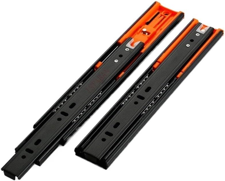 6" - 20" Drawer Slides Soft Close Drawer Track Rail Sliding Three-Section Cabinet Furniture Hardware(Cold-14 Inch-Damping)