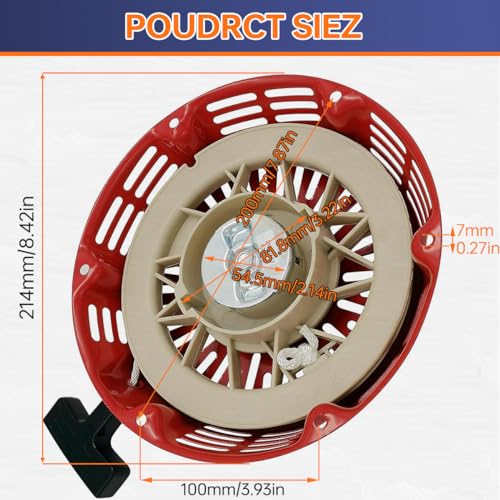 ZAMDOE GX340 GX390 Recoil Starter Pull Start Assembly for Honda GX610 GX620 11hp 13hp Generator Engine Lawn Mower Recoil Starter Replaces 28400-ZE3-W01ZA 28400-ZE3- W02ZP 28400-ZE3-W01ZP - Image 2