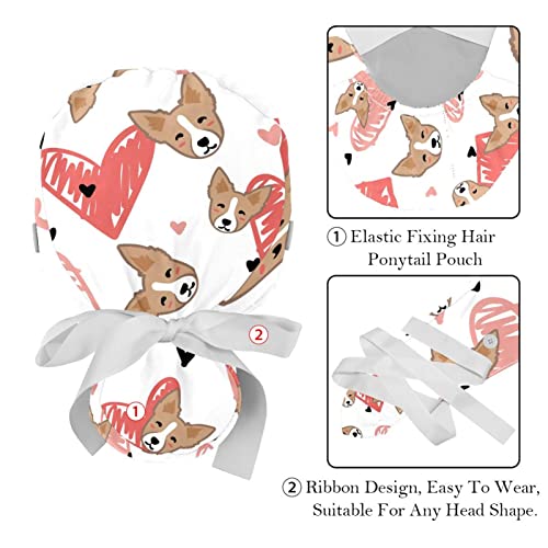 Chapeaux bouffants à motifs mignons avec cordon de serrage réglable
