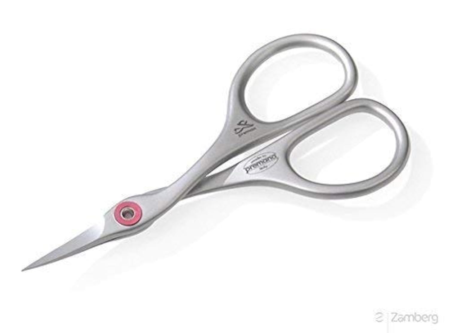 Stainless Steel Curved Pointed Cuticle Scissors, New Ring Lock System. Made in Italy by Premax
