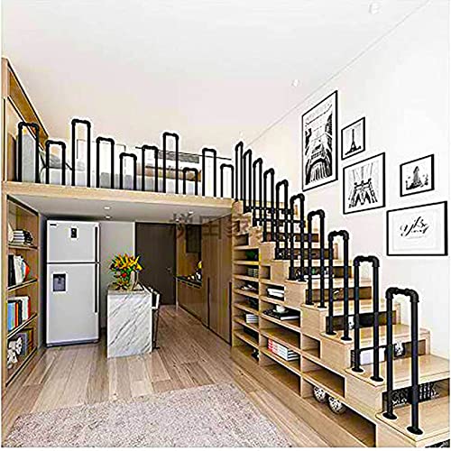 Rambarde escalier 80 cm en fer forgé noir mat pour marche extérieure - 7