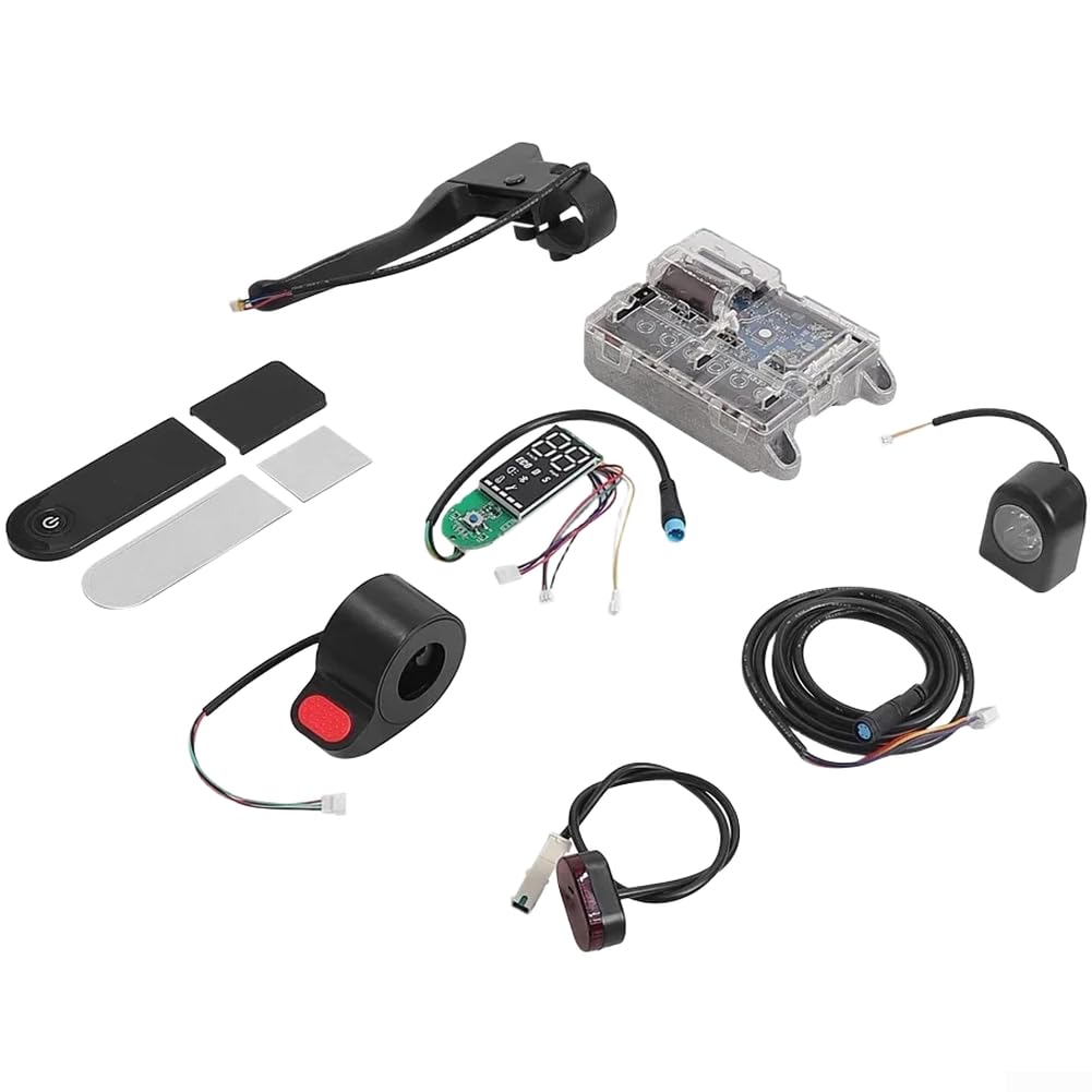 Kit controller scooter elettrico per Xiaomi M365 Pro, acceleratore acceleratore cruscotto con connettori luce LED, parte di ricambio in ABS nero (M 365 Pro Kit)
