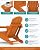 SERWALL Adirondack Chair for Patio Garden Outdoors Heavy All-Weather Fire Pit Chairs - Orange