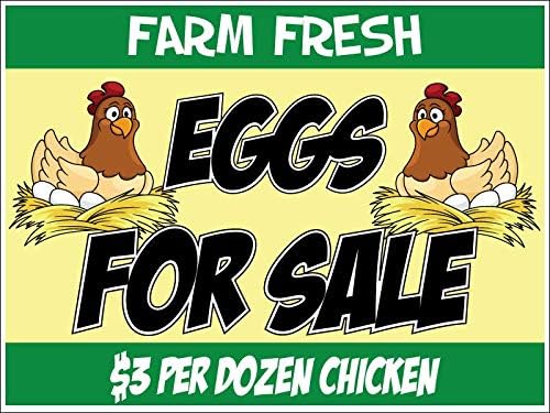 Chicken/Duck Eggs For Sale Yard Sign - Your Choice of Designs and Personalization, Printed 2 Sided on 18 x 24 YardSign Corpolast (Chicken)