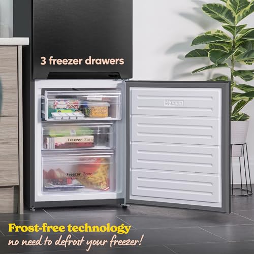Russell Hobbs Fridge Freezer Freestanding Frost Free with Reversible Door, Adjustable Thermostat & Feet, 70/30 279L, 180cm High, LED Light, 2 Year Guarantee Dark Steel RH180FFFF551E1DS - Image 6