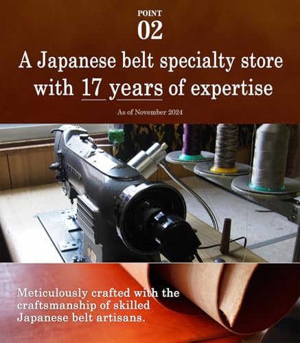 Japanese Leather Belt | Made in Japan | Unisex Casual | for Men for Women | Full Grain | 38mm(1.5")3