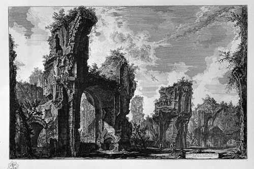 Peinture poster art mural en toile Battista Piranesi Rovine Del Sisto déco 60x90cm