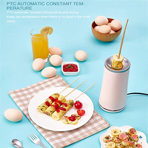 Cakunmik Frühstücksmaschinen Eierkessel elektrischer Mini -Eierrollen Maker Kreativer Eier Master Kocher Automatische elektrische Omelette Eierkocher Edelstahl,Weiß – Bild 6