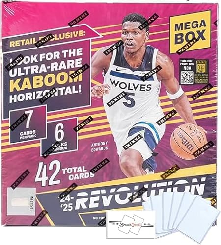 2024-25 Revolution Basketball Mega Box with 42 Trading Cards + 6 Toploaders + StreetCards Magnet!