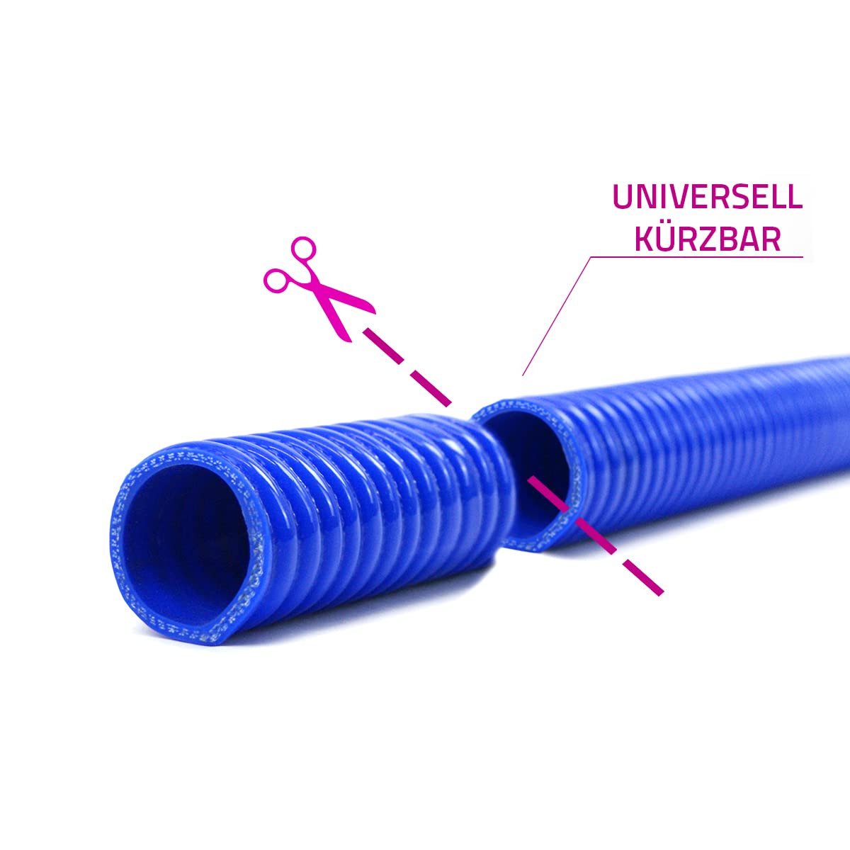 NovaNox® Superflex Tuyau en silicone Ø 13 mm à 54 mm Taille au choix, diamètre intérieur : Ø 13 mm, couleur : bleu