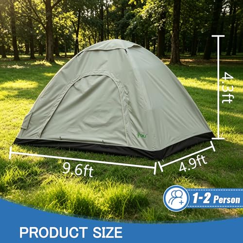 Carpa inflable plegable impermeable 2 personas para camping miniatura 3