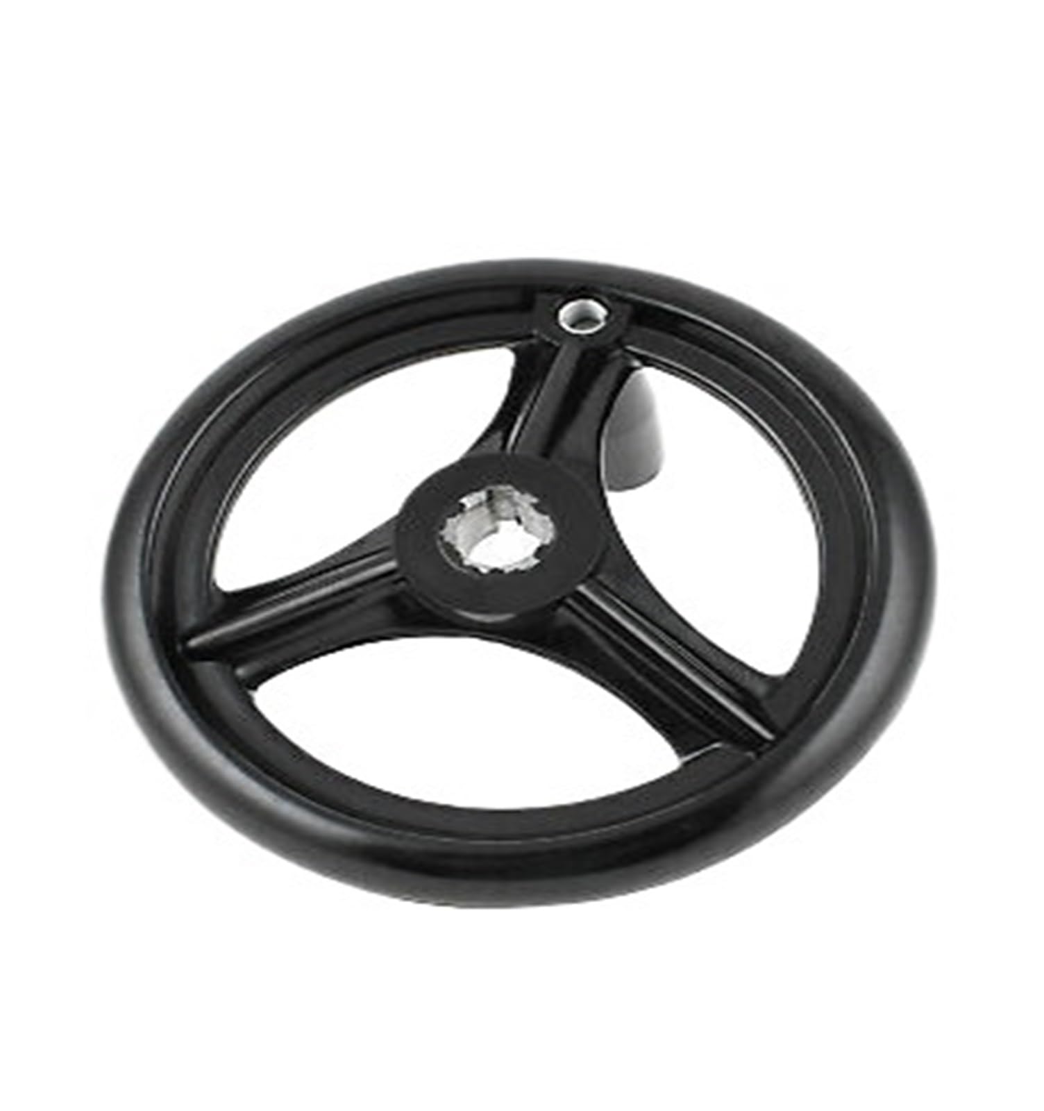 JWSEO 16mm x 160mm Black Bakelite 3 Spoked Handwheel Hand Wheel w Handle for Lathe
