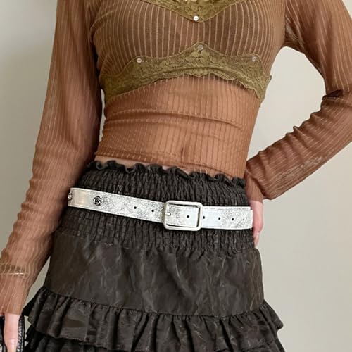 Flower Studded Waist Belt Fashion Shimmering Waistband Ethnic Jeans Belt Elegant Adult Pants Belt Simple Waist Decors4