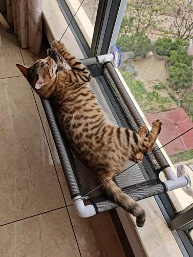 review Cat cave bed,Cat hammock for Indoor Cats,Pet Resting Seat,Space Saving Cat Window Mounted Perch for Large Cats Premium Set(26x16inch)