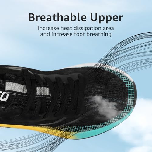 STQ Running Shoes Women Road Tennis Sneakers Workout Walking Fitness Athletic Sport Arch Support Carbon Plate Non Slip Supportive Cushioned Ladies Cross Training Shoe 6