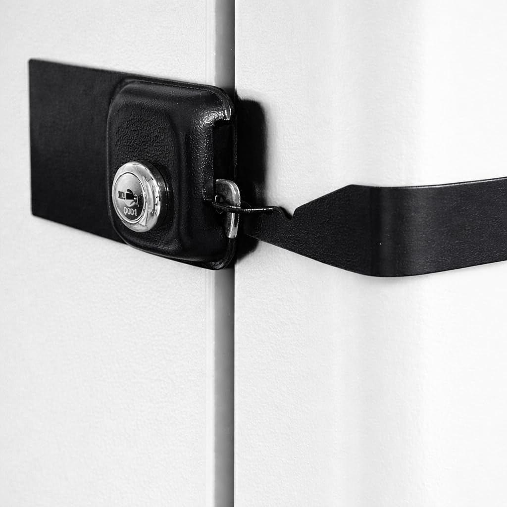 Child Proof Fridge Lock with Keys – Child Safety Refrigerator Cabinet Lock (1 Pack, Black)