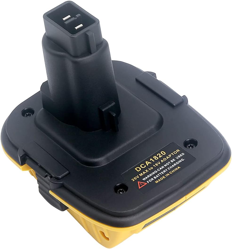 Lasica 2Pack DCA1820 18V to 20V Adapter Compatible with Dewalt 18V XRP Tools - Compatible with De-Walt Battery Adapter Work with 20V Max Battery DCB201 DCB203 DCB204 DCB206